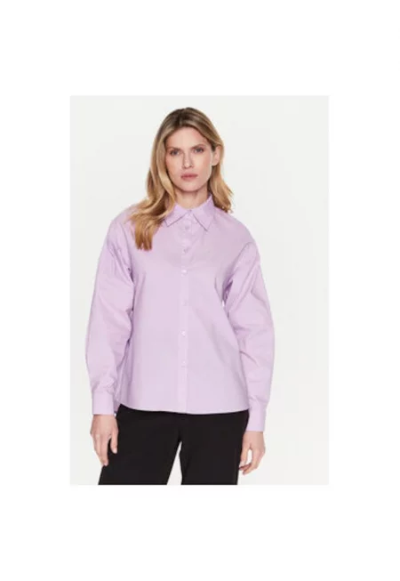 Дамска риза -  302172795 - Памук - Лилава - Виолетов