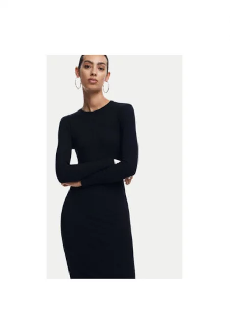 Дамска рокля -  304478680 - Полиестер - Сив - Сив