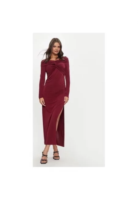 Дамска рокля -  304725906 - Полиестер - Червен - Червен