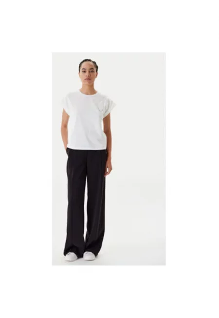 Дамска тениска  251-DABANA - Памук/Полиестер - Бяла - Бял