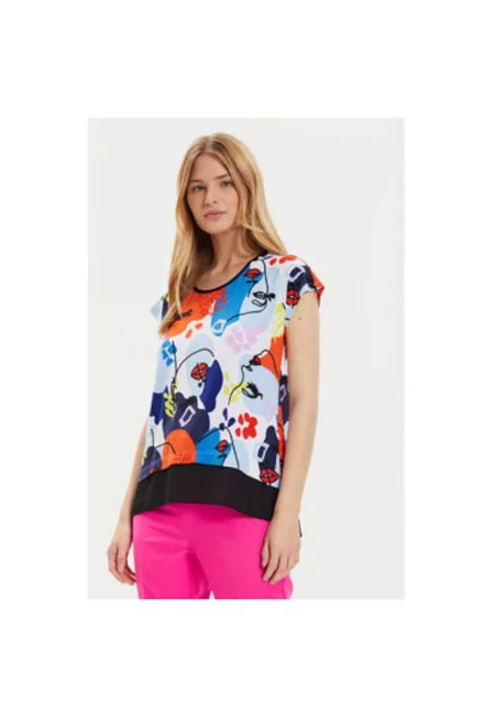 Дамска тениска -  303838911 - Полиестер - Многоцветна - Многоцветен