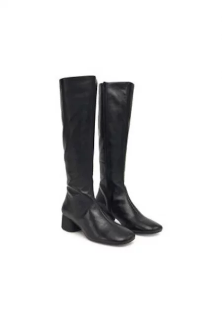 Дамски боти - естествена кожа -  черен