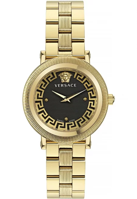 Дамски часовник -  Кварцов - Инокс - Златист/Черен