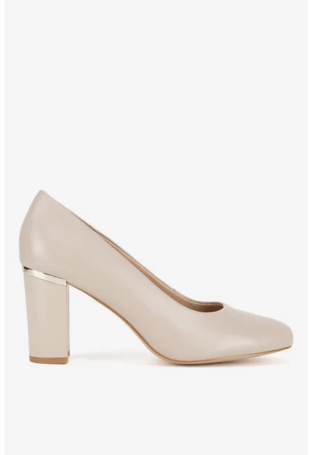 Дамски обувки  5903419946615 - Естествена кожа - Бежов - Бежов