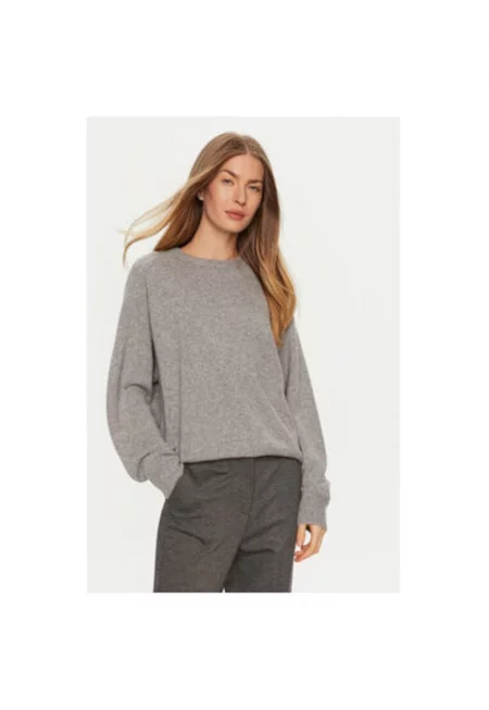 Дамски пуловер -  304899676 - Кашмир - Един размер INTL - Сив