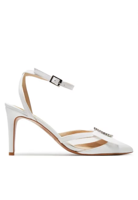 Дамски сандали  304036606 - Естествена кожа/Синтетика - Бял