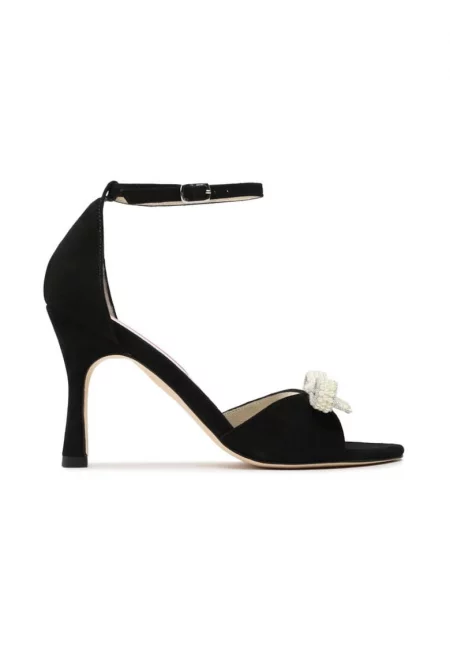 Дамски сандали по поръчка 38127 Естествена кожа Черни