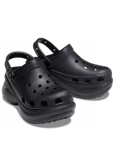 Дамско сабо на платформа -  Синтетичен материал - Черен - 39 -5