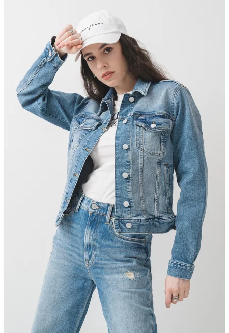 Дънково яке със стандартна кройка