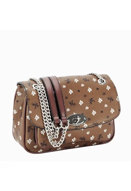 Кафява чанта с щампа CH21002 14 12849