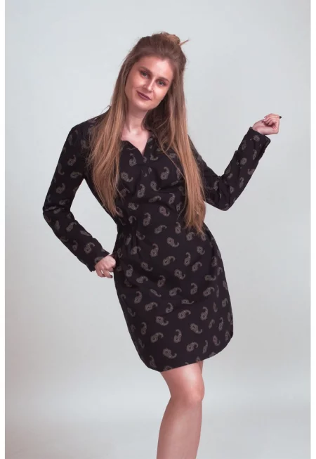 Къса рокля с щампа