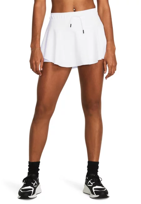 Къса тренировъчна пола-панталон Essential Motion Split - Бял