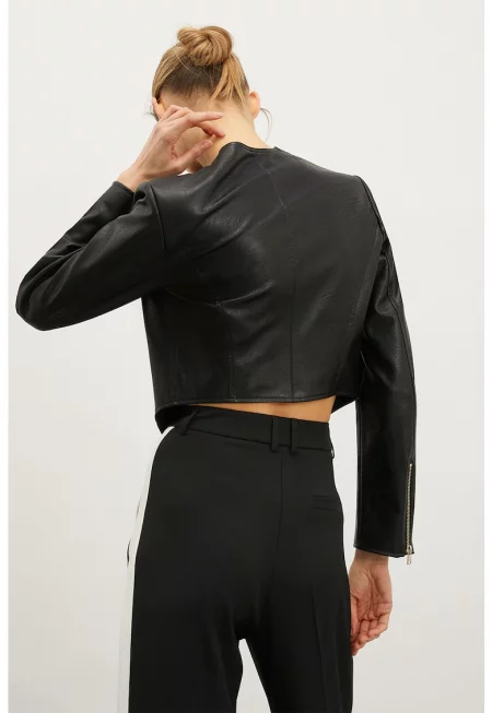 Късо яке от еко кожа