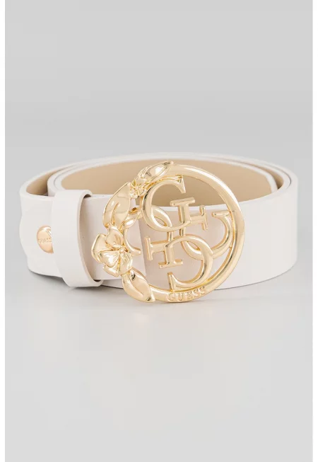 Колан Vikky от еко кожа - Мръснобял