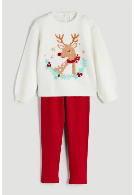 Коледен пуловер и панталон - 2 части