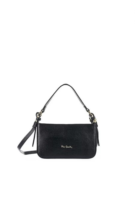 Кожена чанта през рамо Elowen - Черен