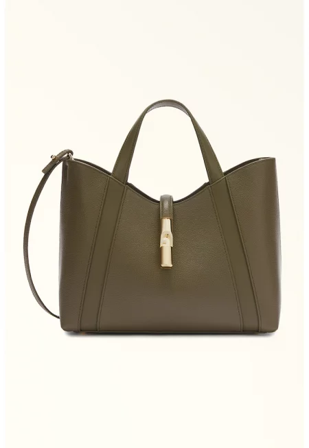 Кожена шопинг чанта Goccia с отделяща се презрамка