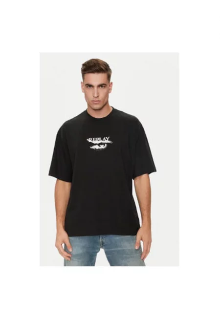 Мъжка тениска -  304395987 - Памук - Черен - Черен