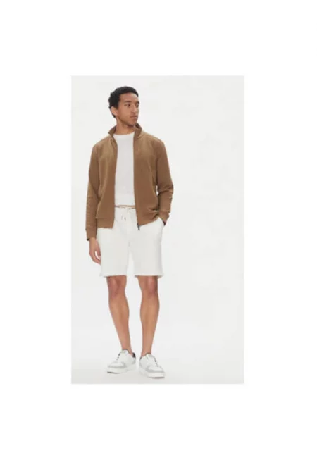 Мъжки къси панталони  8255 75080C - Модал/Полиестер - Бели