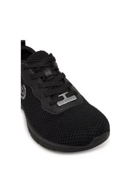 Мъжки спортни обувки - 345-AFA15-6900-1000 -  Текстил - Черен