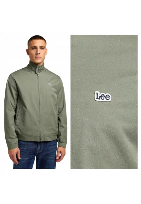 Мъжко яке -  Harrington Jacket - Regular Fit - Класически дизайн - Fardwqfa качулка - цип - памук - M - зелен - Зелен