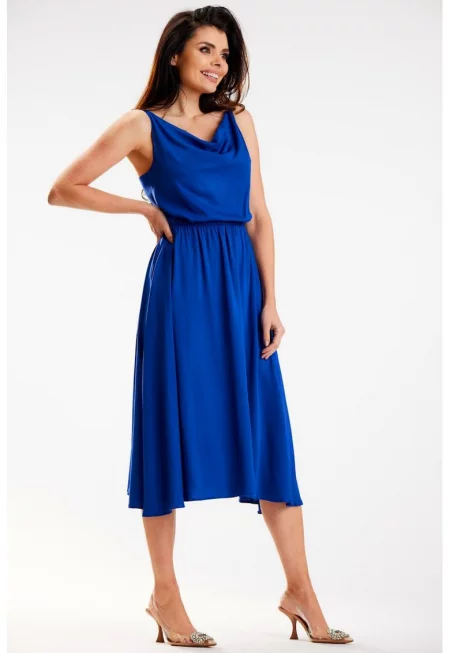 Миди Рокля без ръкави - Вискоза A579