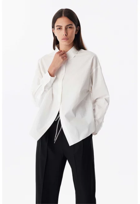 Памучна риза - Мръснобял