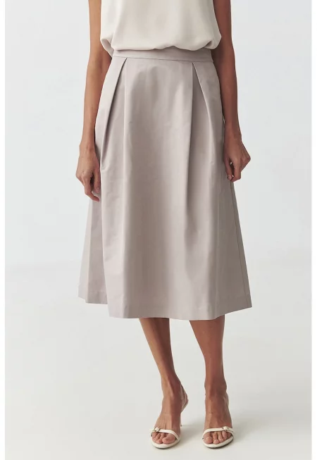 Пола Diana с плисе - Светло сив