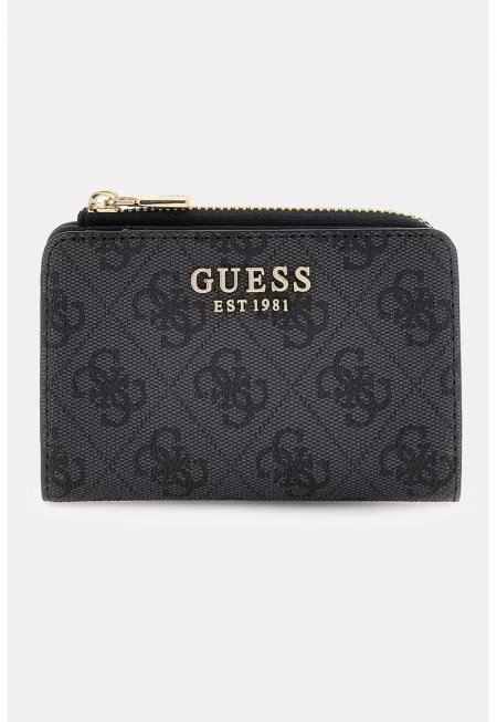 Портмоне с лого и цип - Златист/Черен/Въглен сиво
