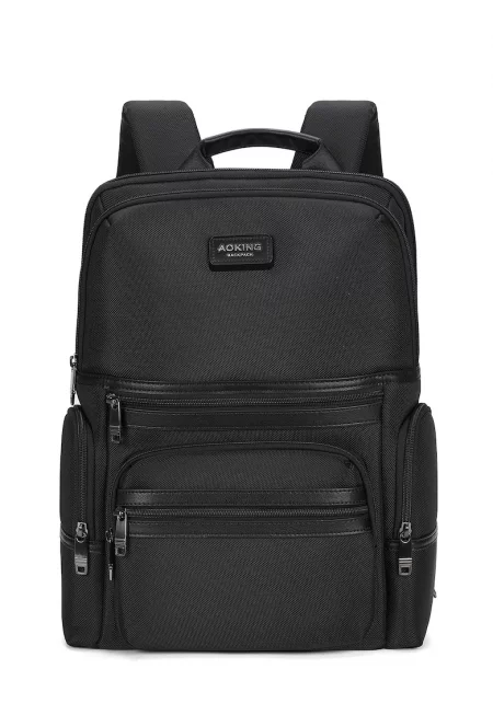 Раница с джобове с цип - Черен