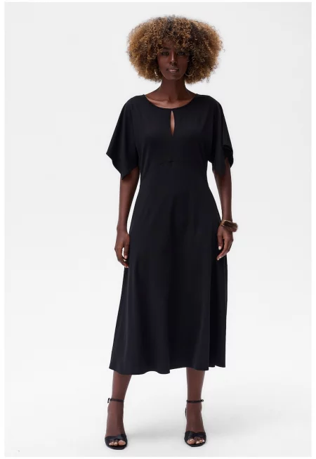 Разкроена рокля с изрязани детайли Thalia