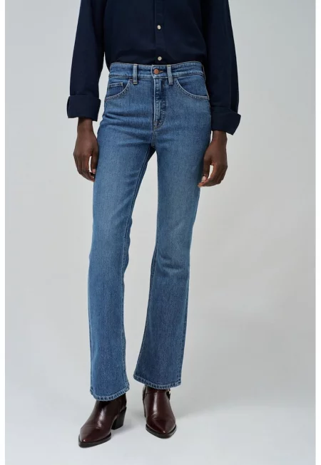 Разкроени дънки с 5 джоба - Лавандула