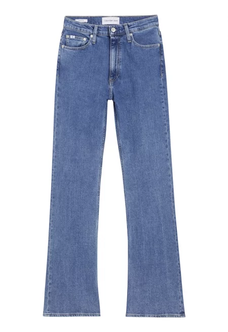 Разкроени дънки с висока талия