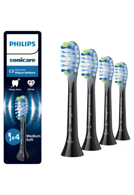 Резерва  Plaque Defense HX9044/88 - 4 глави за четка - Standard - Click-on - Синхронизация в режим BrushSync - Черен
