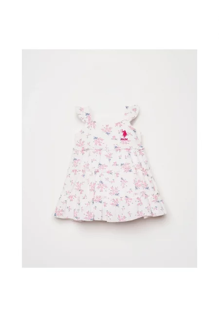Rochie cu model floral - Розово