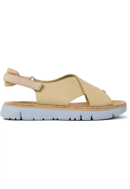 Сандали Oruga от кожа - Бежов