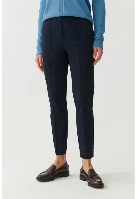 Скъсен панталон със стеснен крачол - Тъмносин