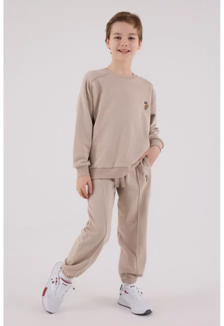 Суитшърт и спортен пантало с бродерии - 2 части