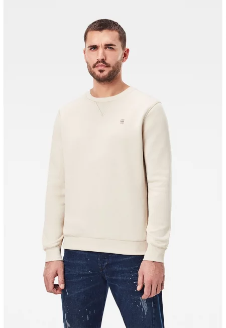 Суитшърт с органичен памук - Бял