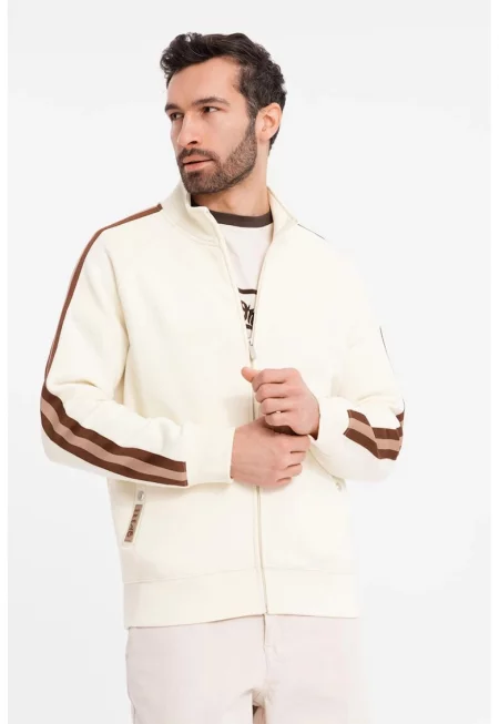 Суитшърт с цип и странични джобове