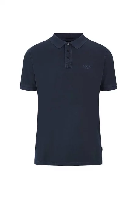 Тениска Ambrosio с яка и копчета - Тъмносин