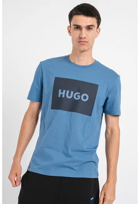 Тениска Dulive със стандартна кройка и лого - Тъмносин/Тъмносин