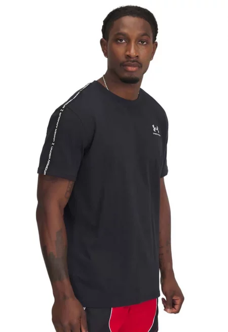 Тениска Icon с памук с лого - Черен