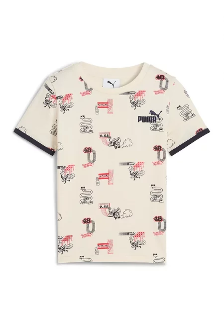 Тениска Little Runners с памук с принт