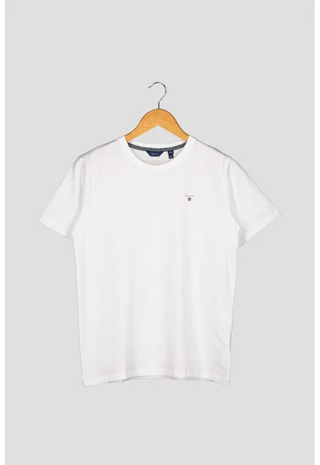 Тениска с овално деколте и бродирано лого