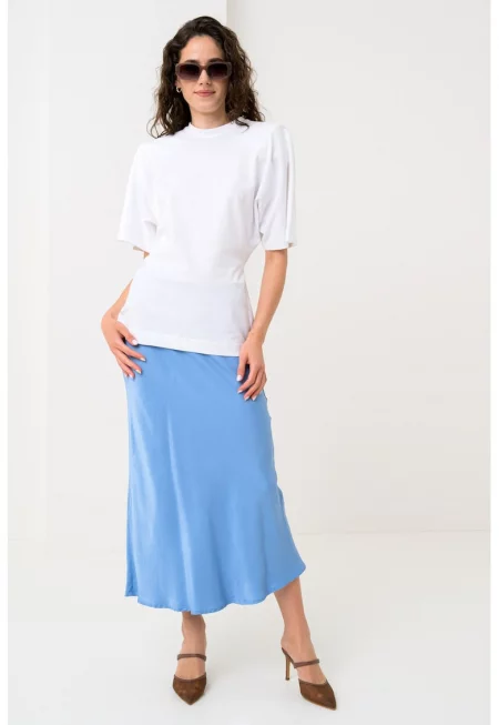 Тениска с подплънки - Бял