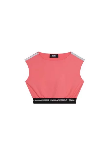 Топ за момичета -  301981312 - Полиестер/Еластан - Черен - Черен