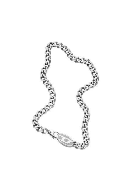 Унисекс колие с лого - Сребрист