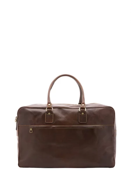 Унисекс кожен сак - 56 л - Сиво-кафяв