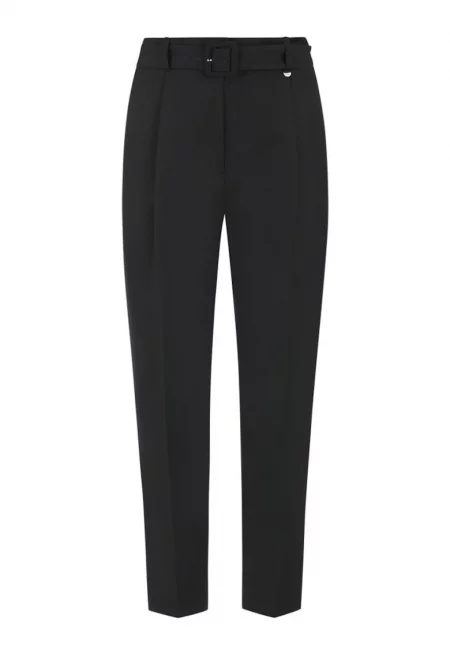 Вълнени панталони с райе и колан